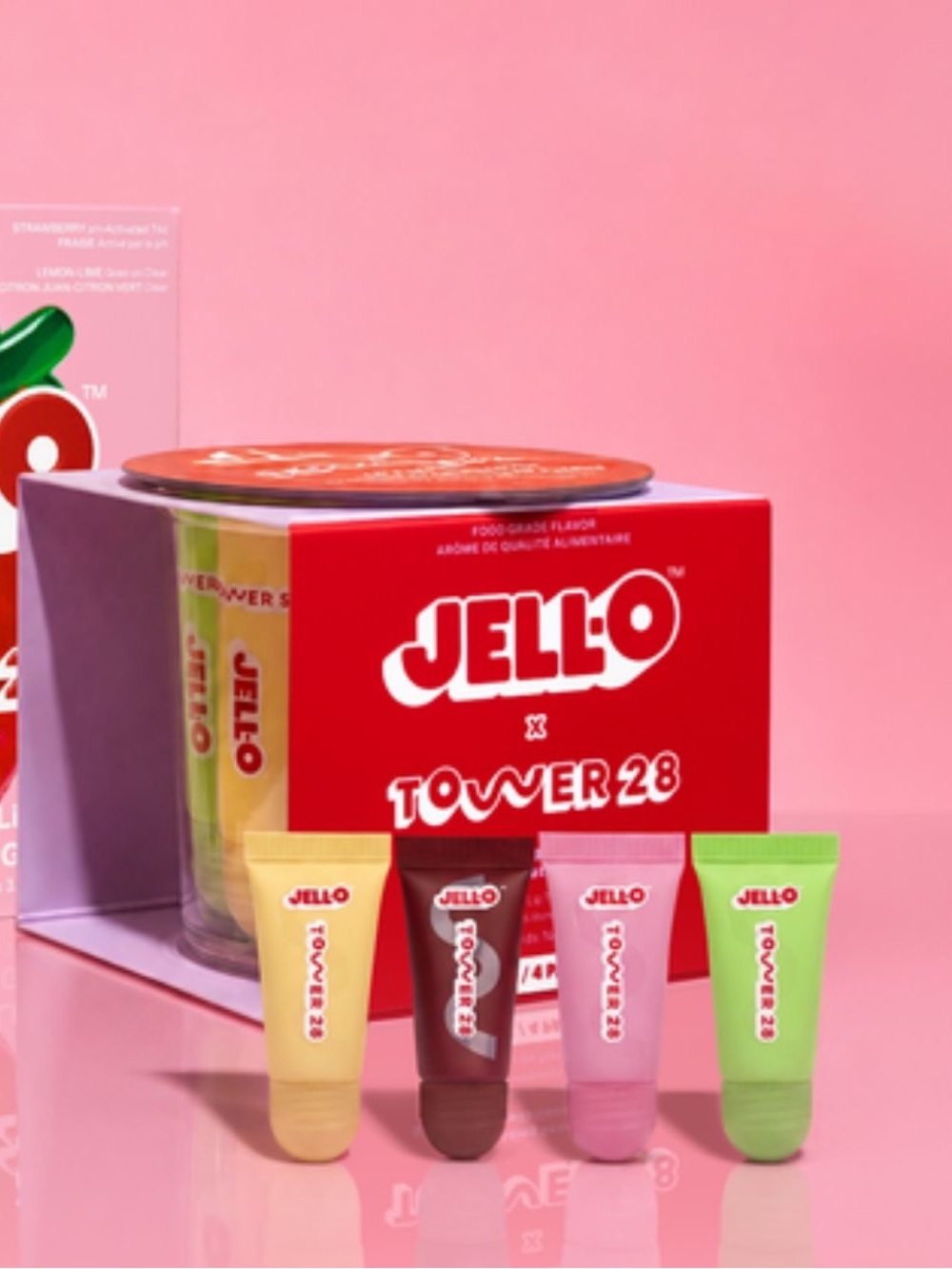 JELL-O x Tower 28 Lil' Pudding Mini Lip Softie Gift Set LIMITED EDITION